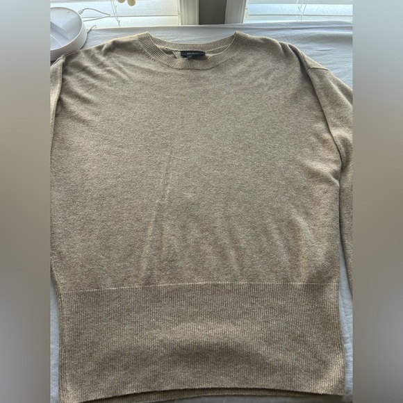 Bolte Cozy Tan Cashmere Wool Blend Sweater with Peek A Boo Back Women’s Large - Picture 10 of 13